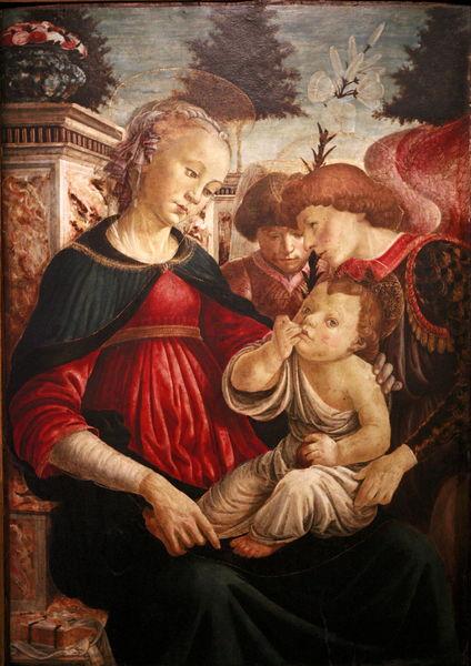 Sandro Botticelli Virgin and child with two angels